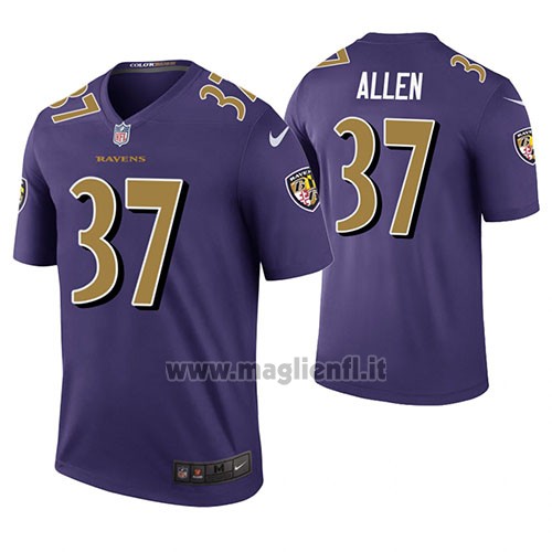 Maglia NFL Legend Baltimore Ravens Javorius Allen Viola Color Rush